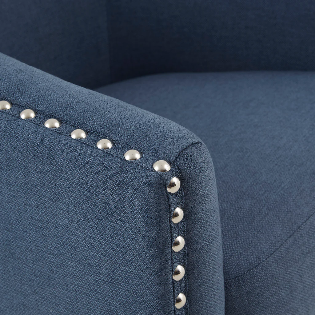 Tyler Upholstered Swivel Barrel Chair with Nailheads - Image 48
