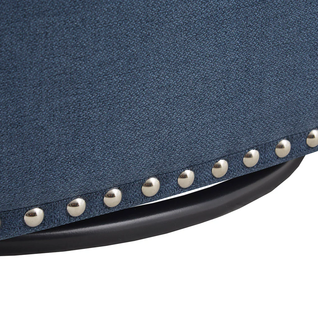 Tyler Upholstered Swivel Barrel Chair with Nailheads - Image 52