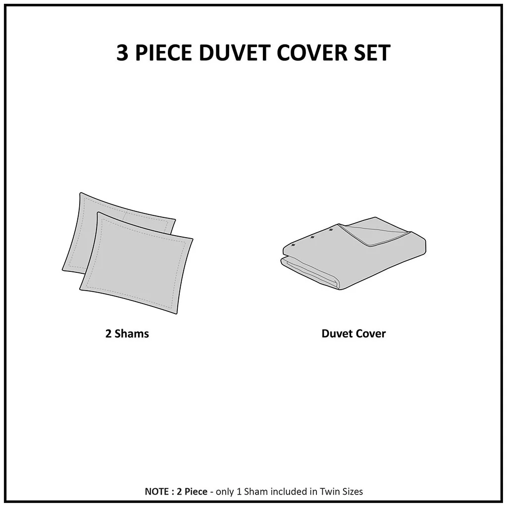 Veronica 3-Piece Tufted Cotton Chenille Floral Duvet Cover Set - Image 24