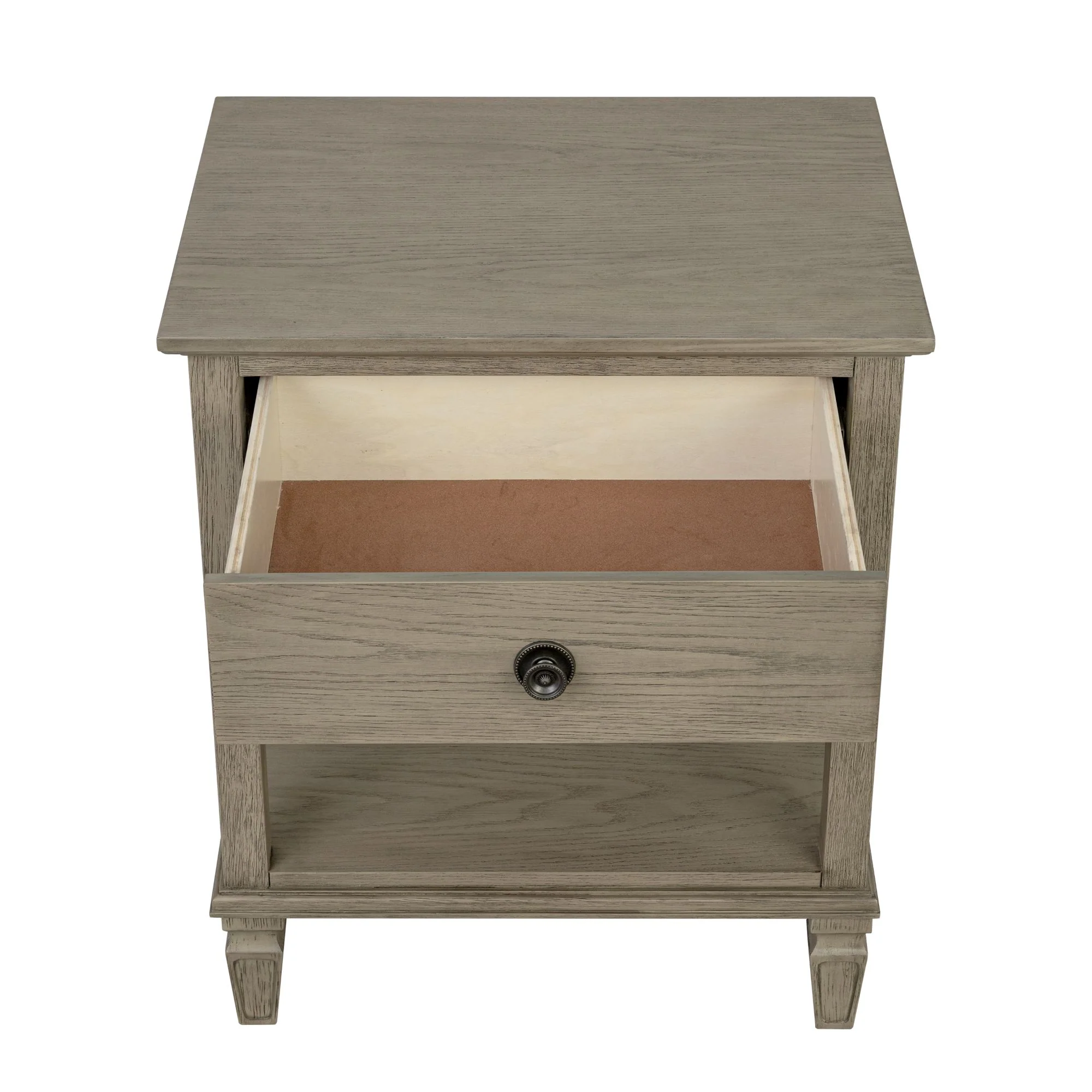 Victoria one-drawer wood bedside table with shelf - Image 24