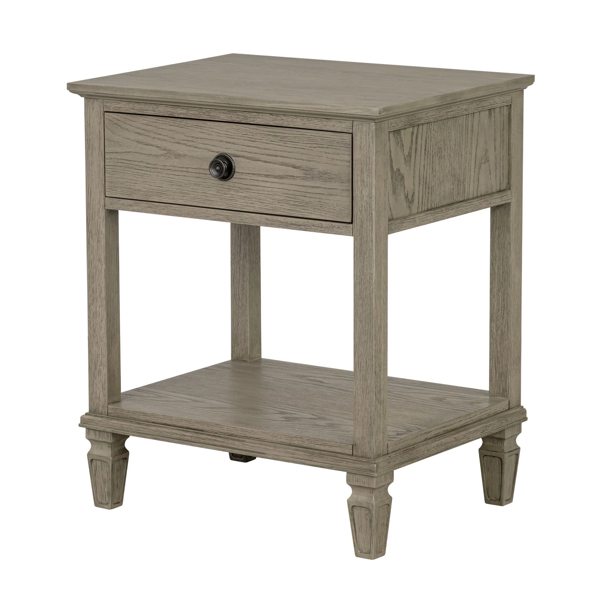 Victoria one-drawer wood bedside table with shelf - Image 25