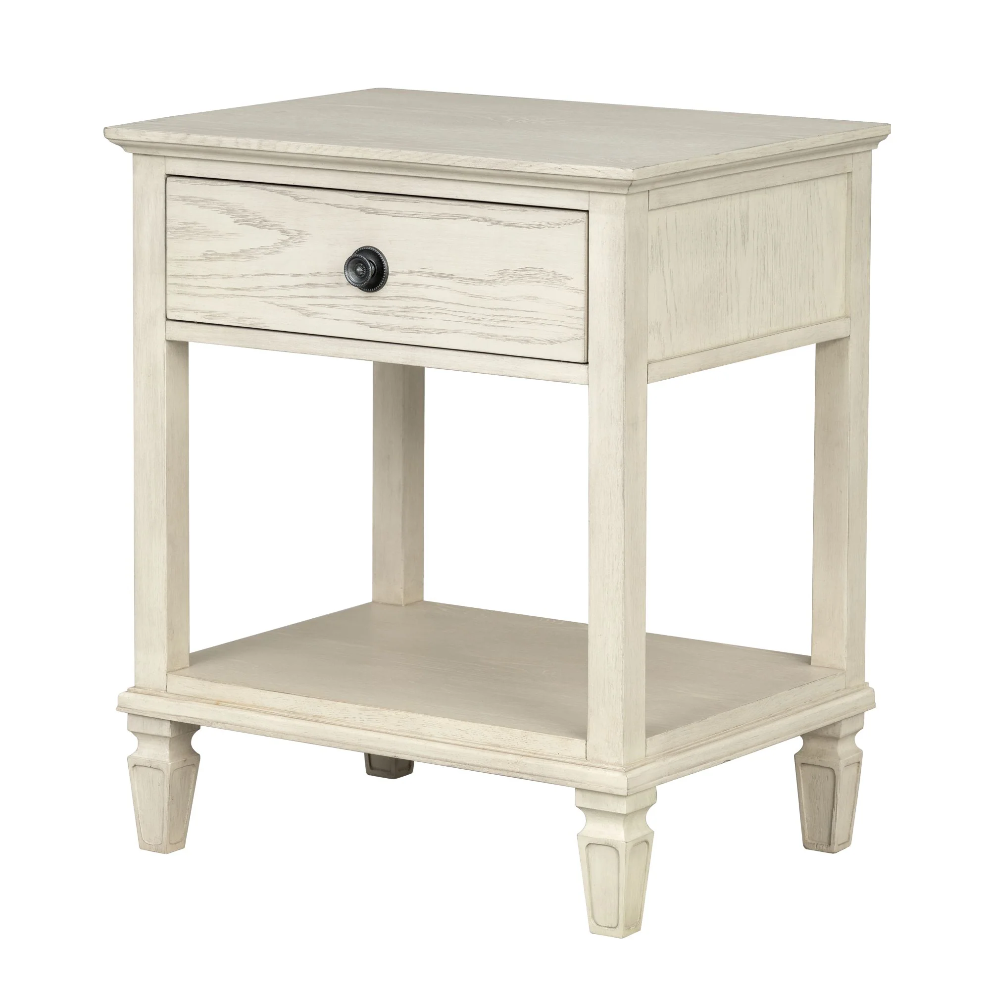Victoria one-drawer wood bedside table with shelf - Image 40
