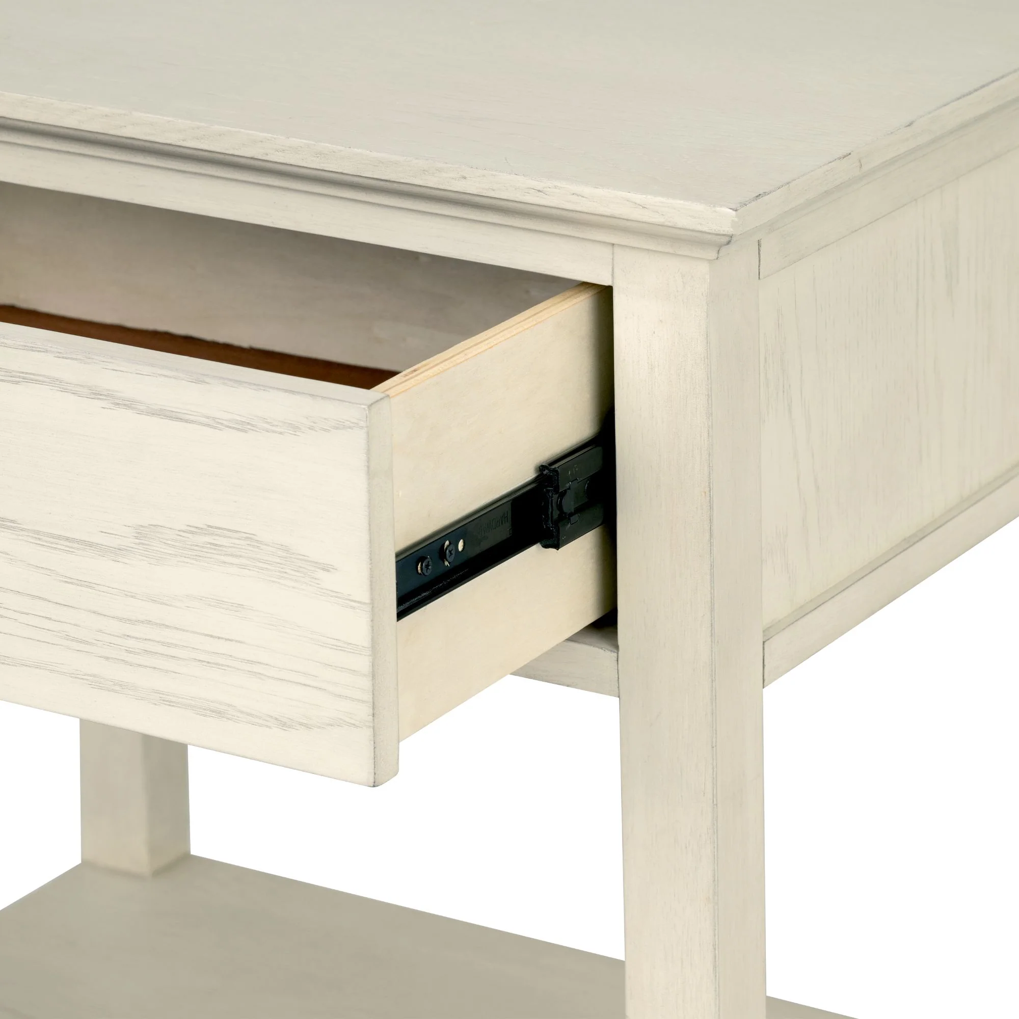Victoria one-drawer wood bedside table with shelf - Image 45