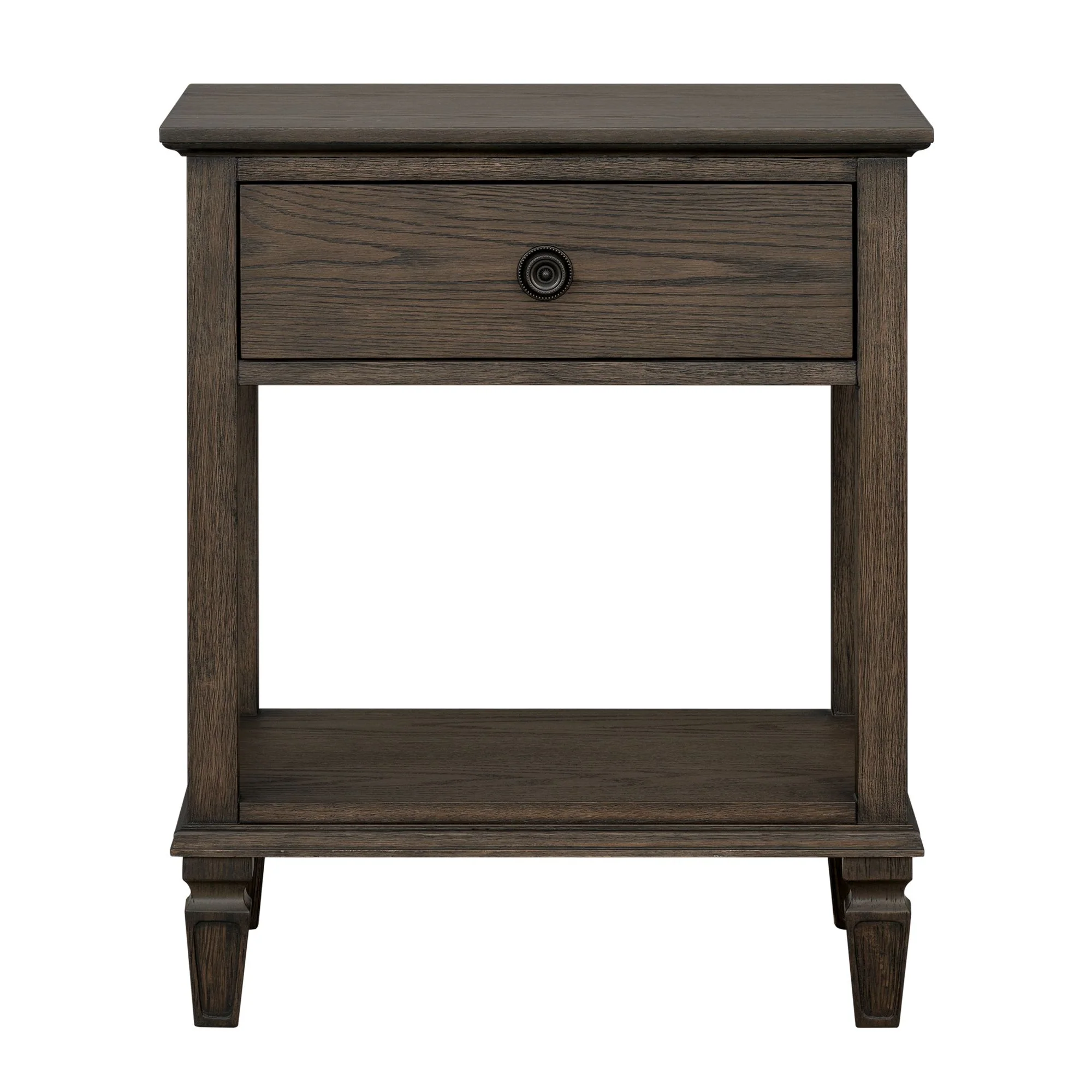 Victoria one-drawer wood bedside table with shelf - Image 52