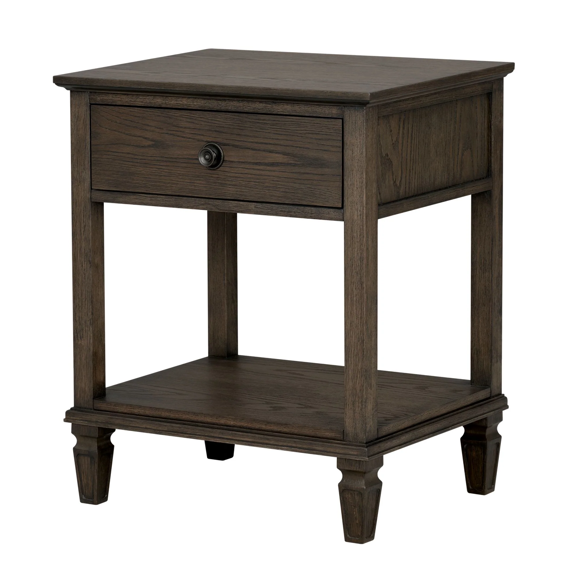 Victoria one-drawer wood bedside table with shelf - Image 54