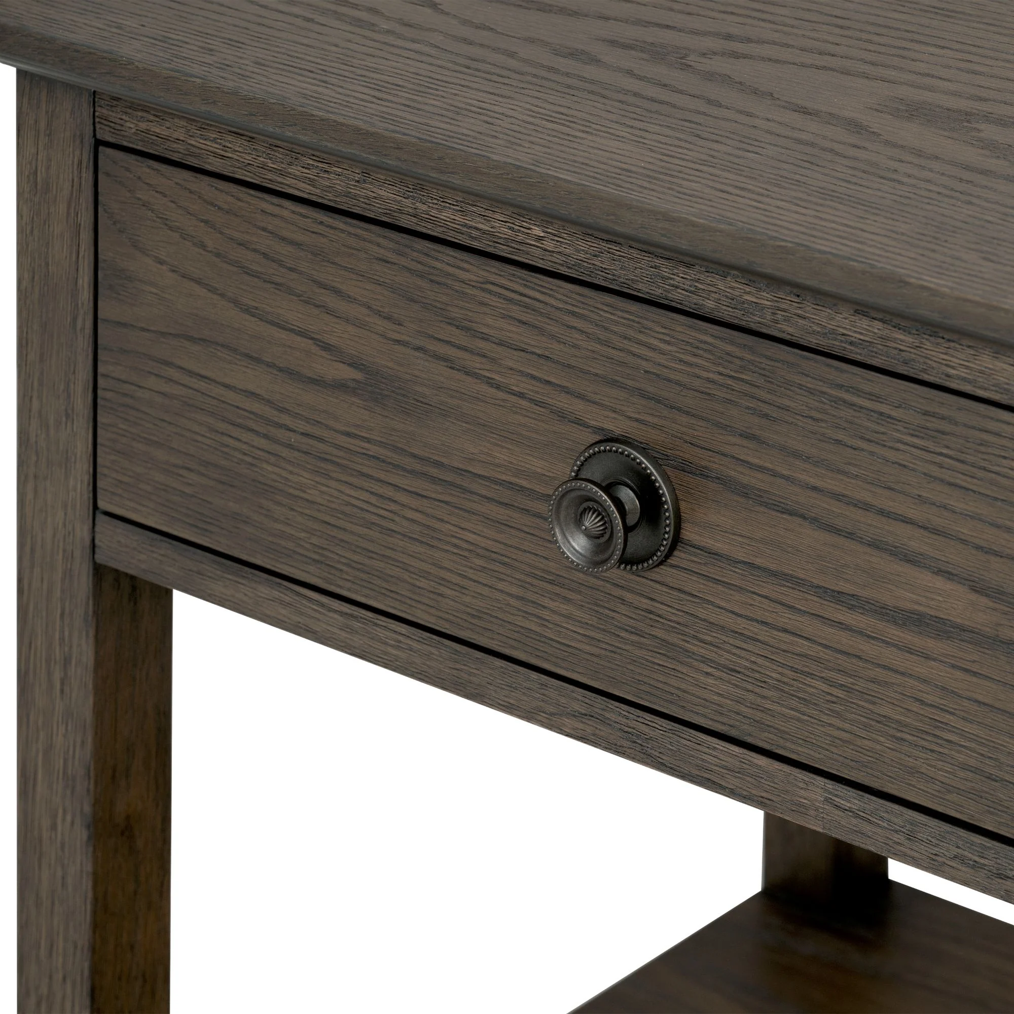 Victoria one-drawer wood bedside table with shelf - Image 58
