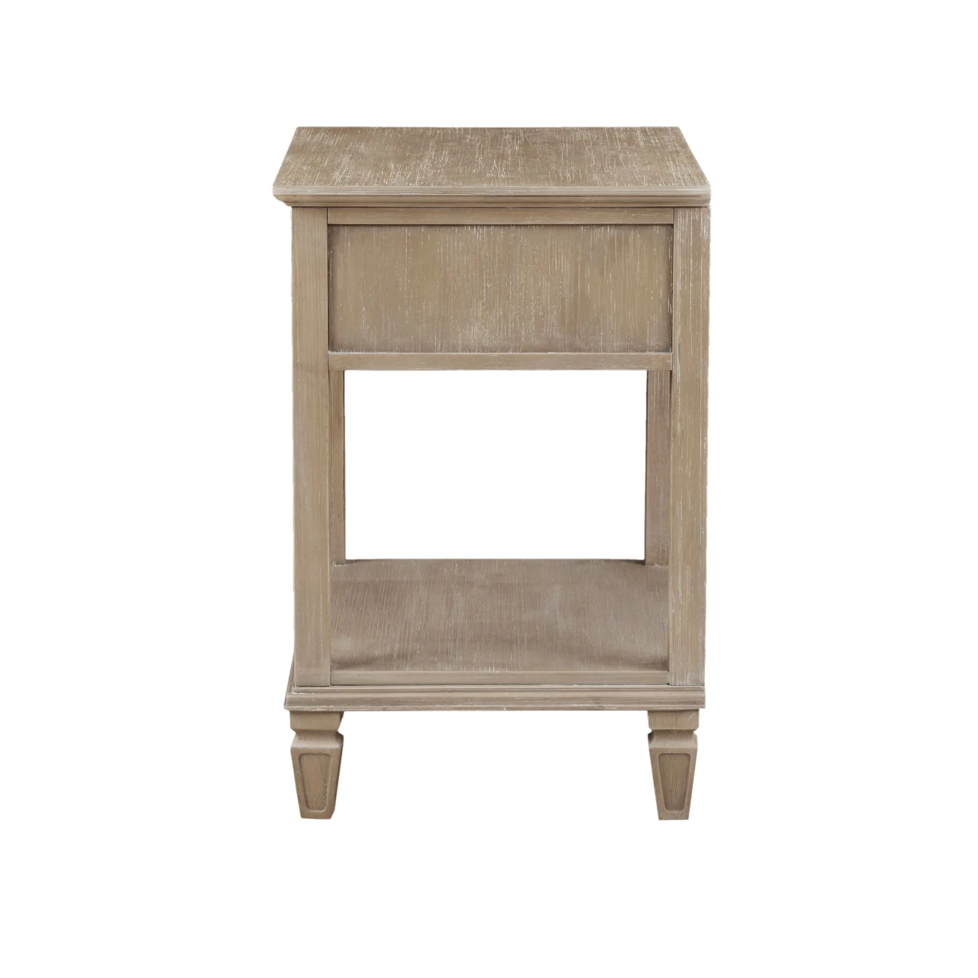 Victoria one-drawer wood bedside table with shelf - Image 9