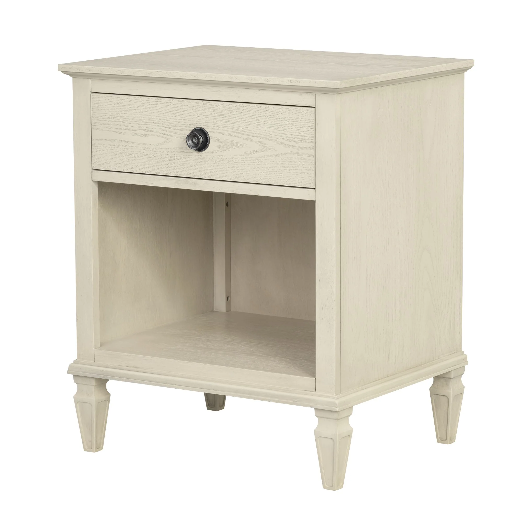 Victoria one-drawer wood nightstand with shelf - Image 21