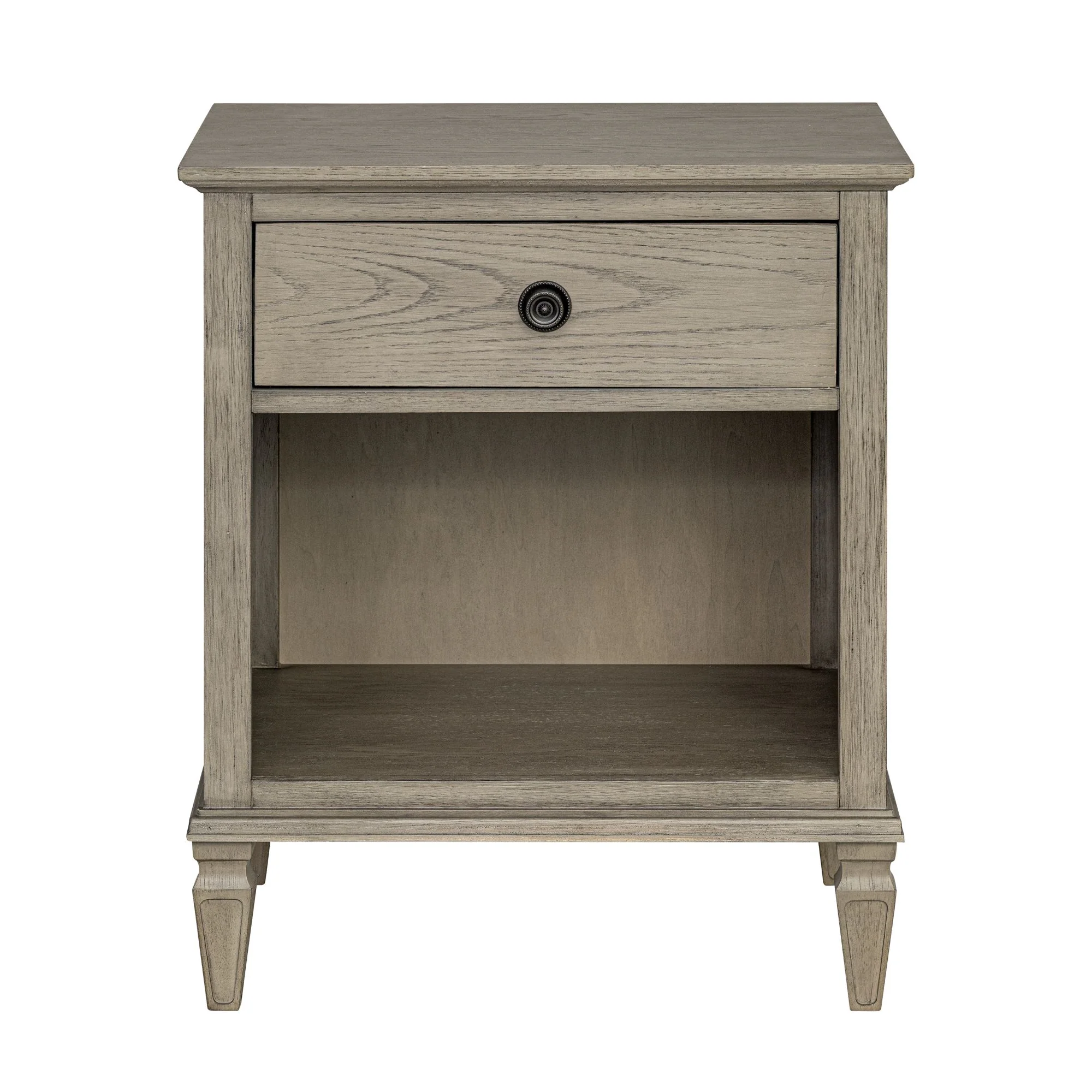 Victoria one-drawer wood nightstand with shelf - Image 33