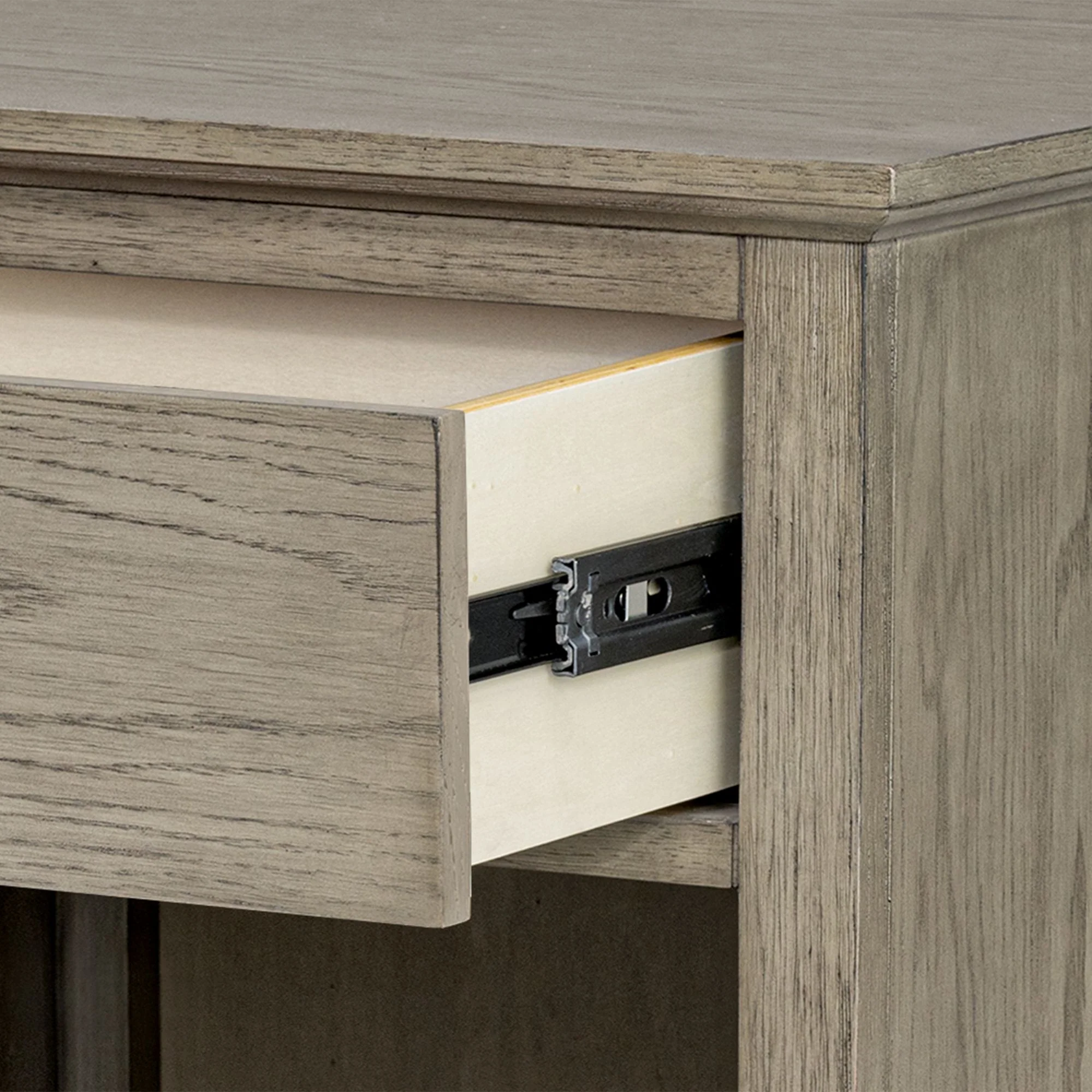 Victoria one-drawer wood nightstand with shelf - Image 40