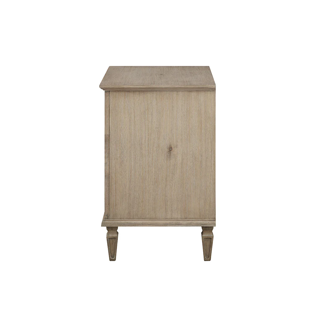 Victoria one-drawer wood nightstand with shelf - Image 8