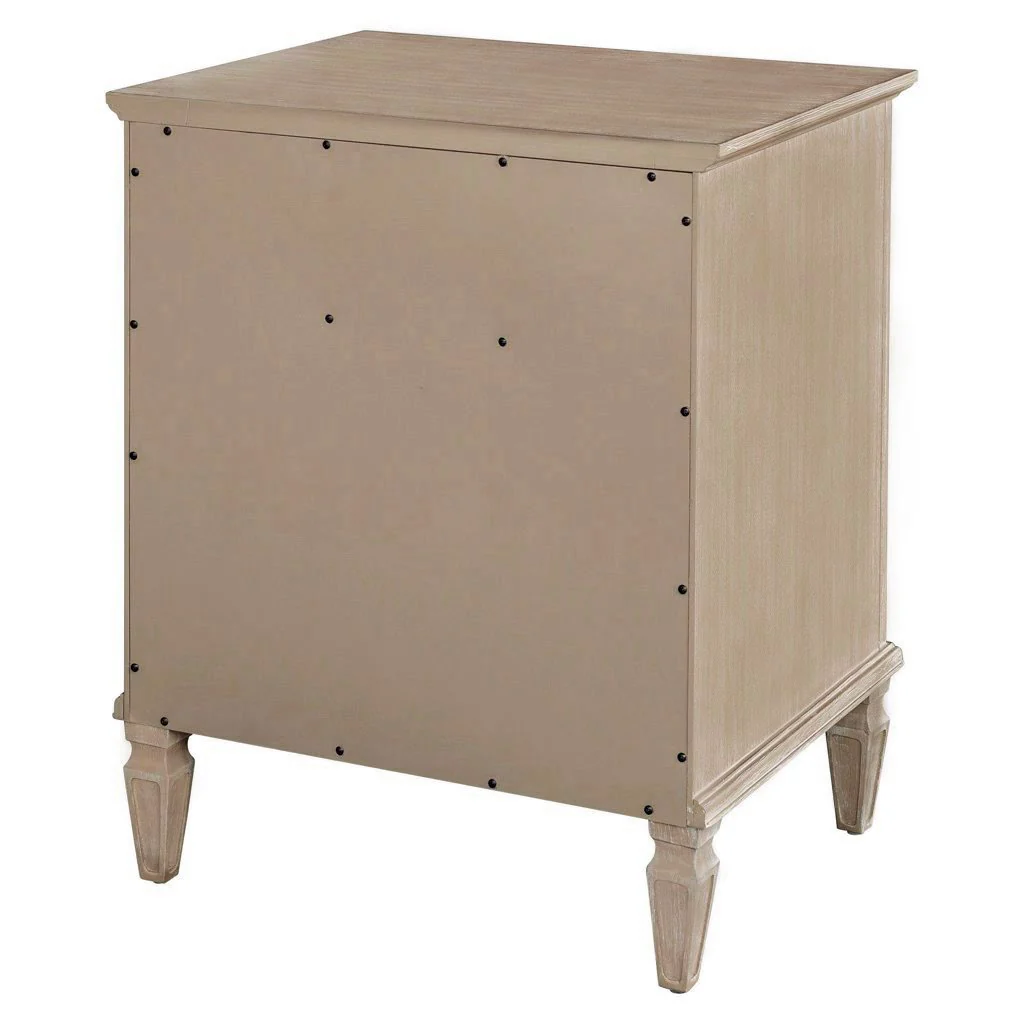 Victoria one-drawer wood nightstand with shelf - Image 9