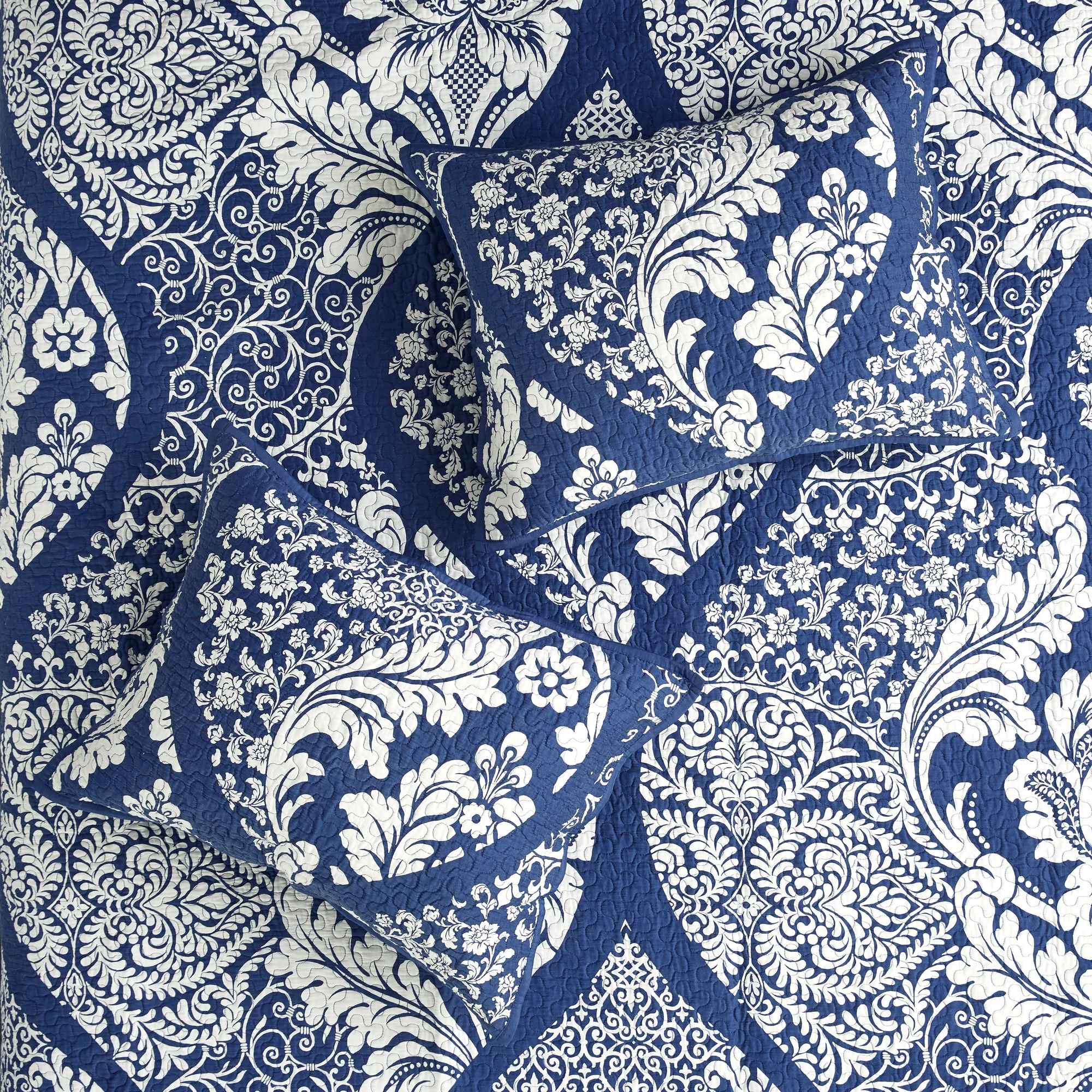 Vienna 6-Piece Printed Cotton Quilt Set with Throw Pillows - Image 19