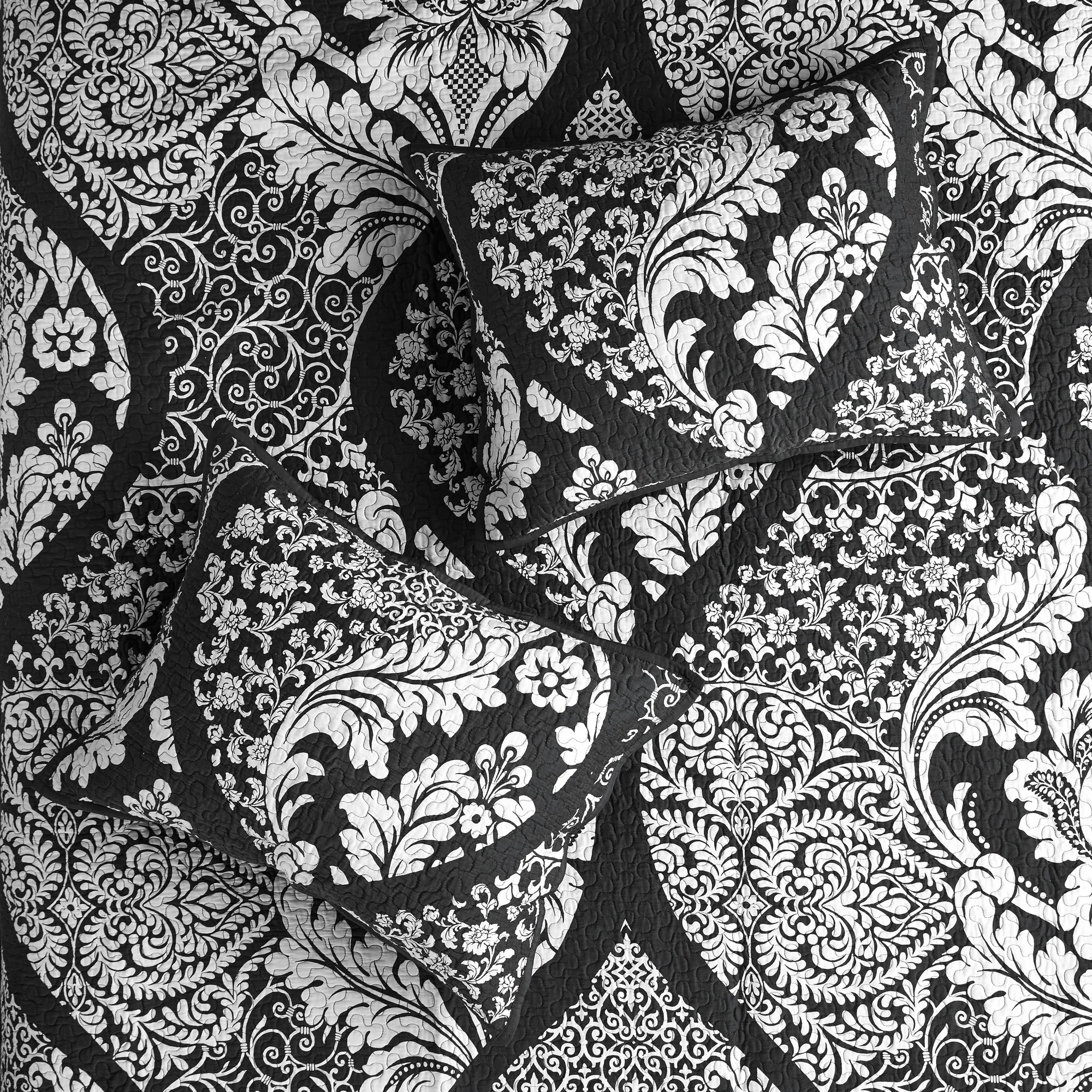 Vienna 6-Piece Printed Cotton Quilt Set with Throw Pillows - Image 22