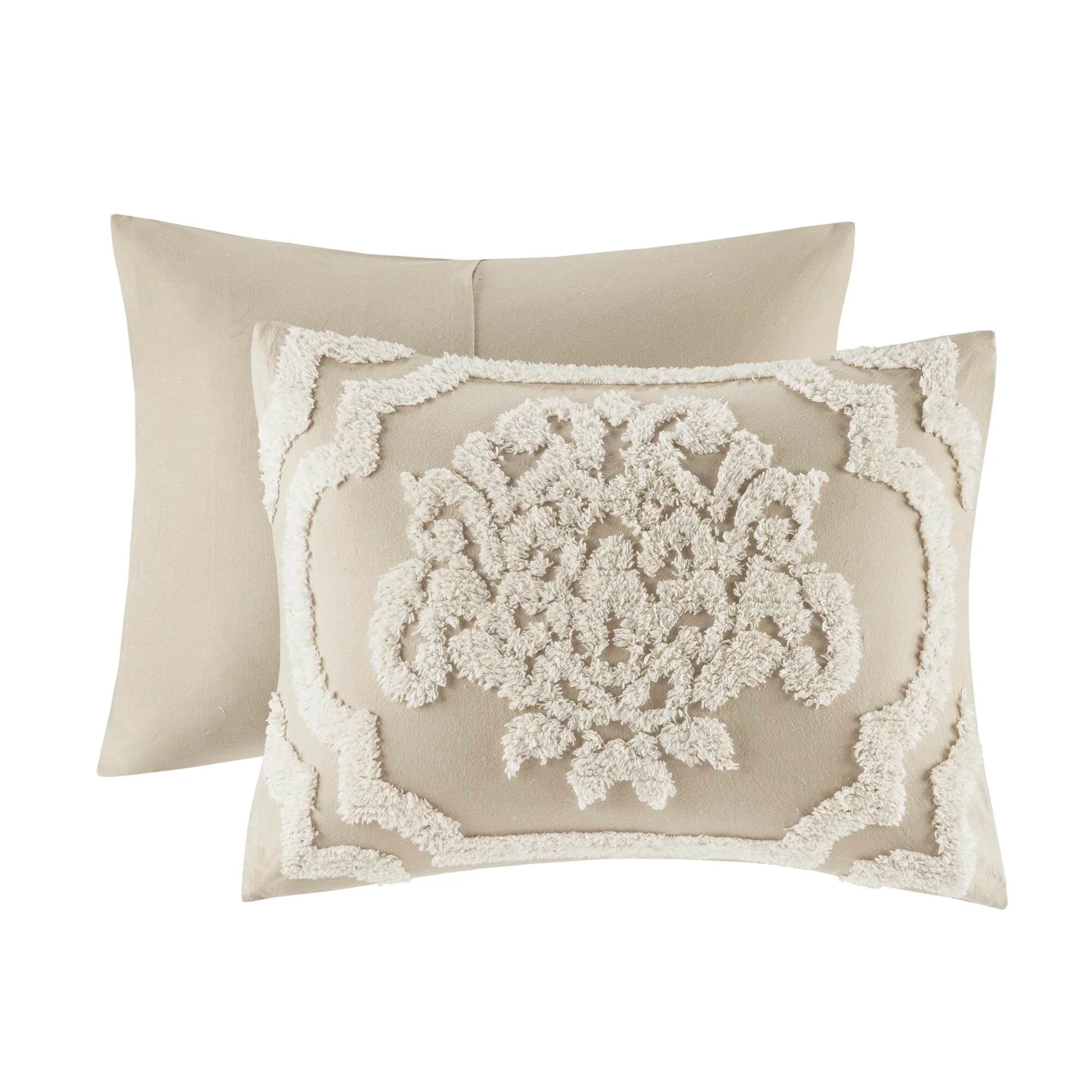Viola 3-Piece Tufted Cotton Chenille Damask Comforter Set - Image 9