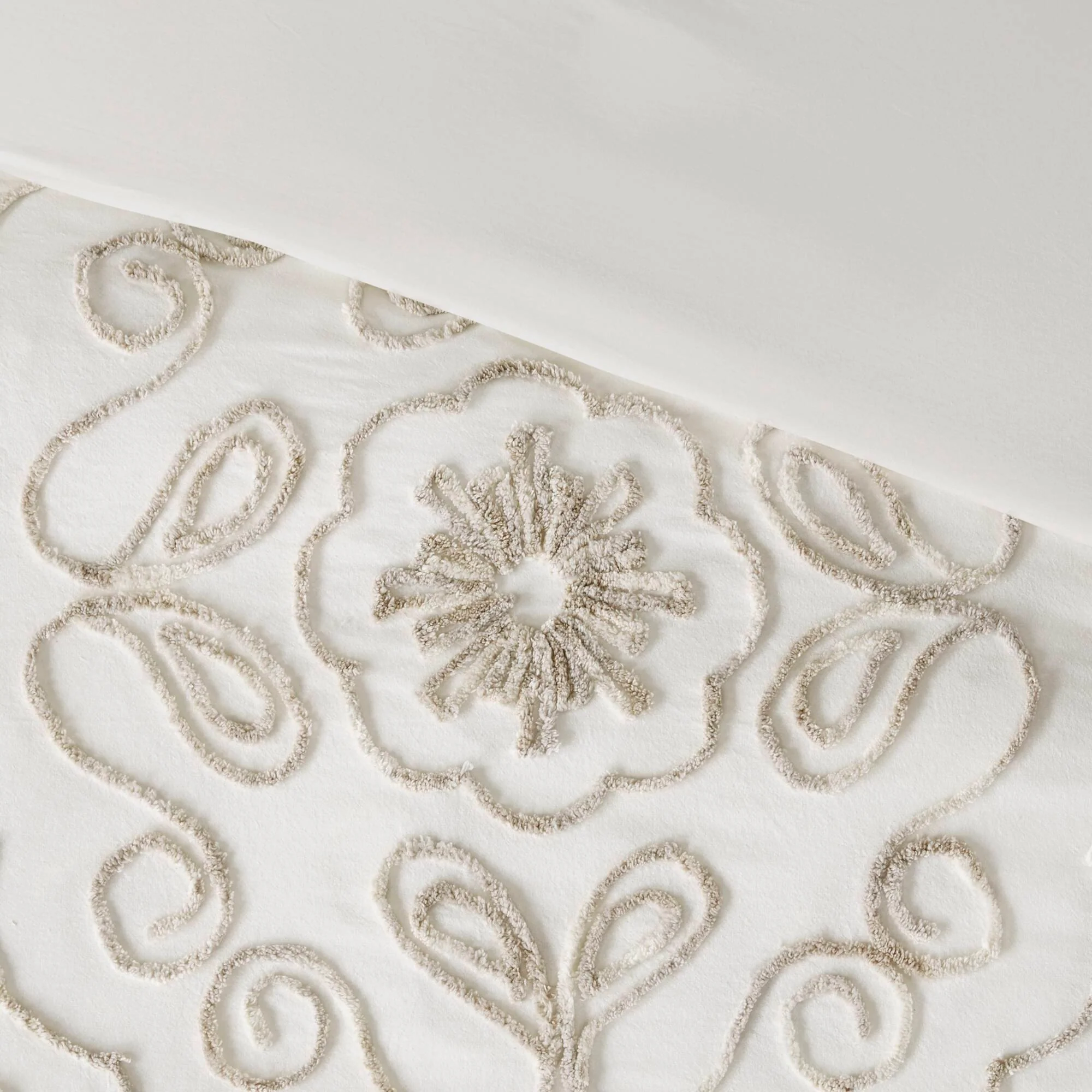 Violette 3-Piece Tufted Cotton Chenille Duvet Cover Set - Image 9