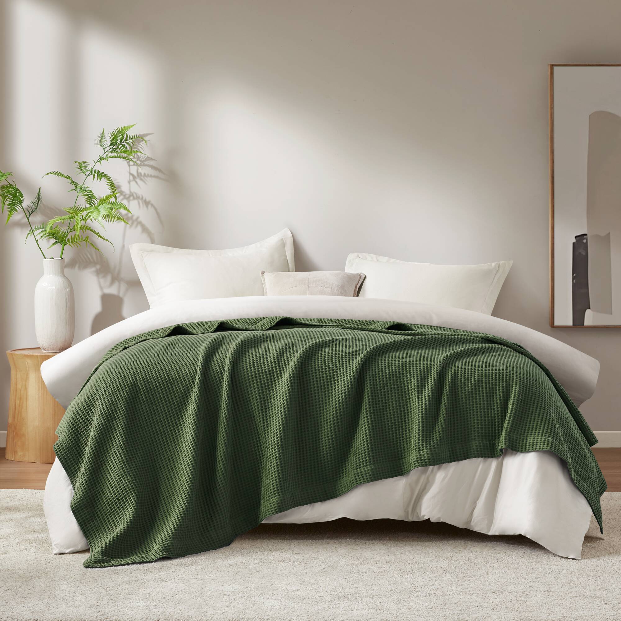 Waffle Weave Cotton Blanket - Image 2