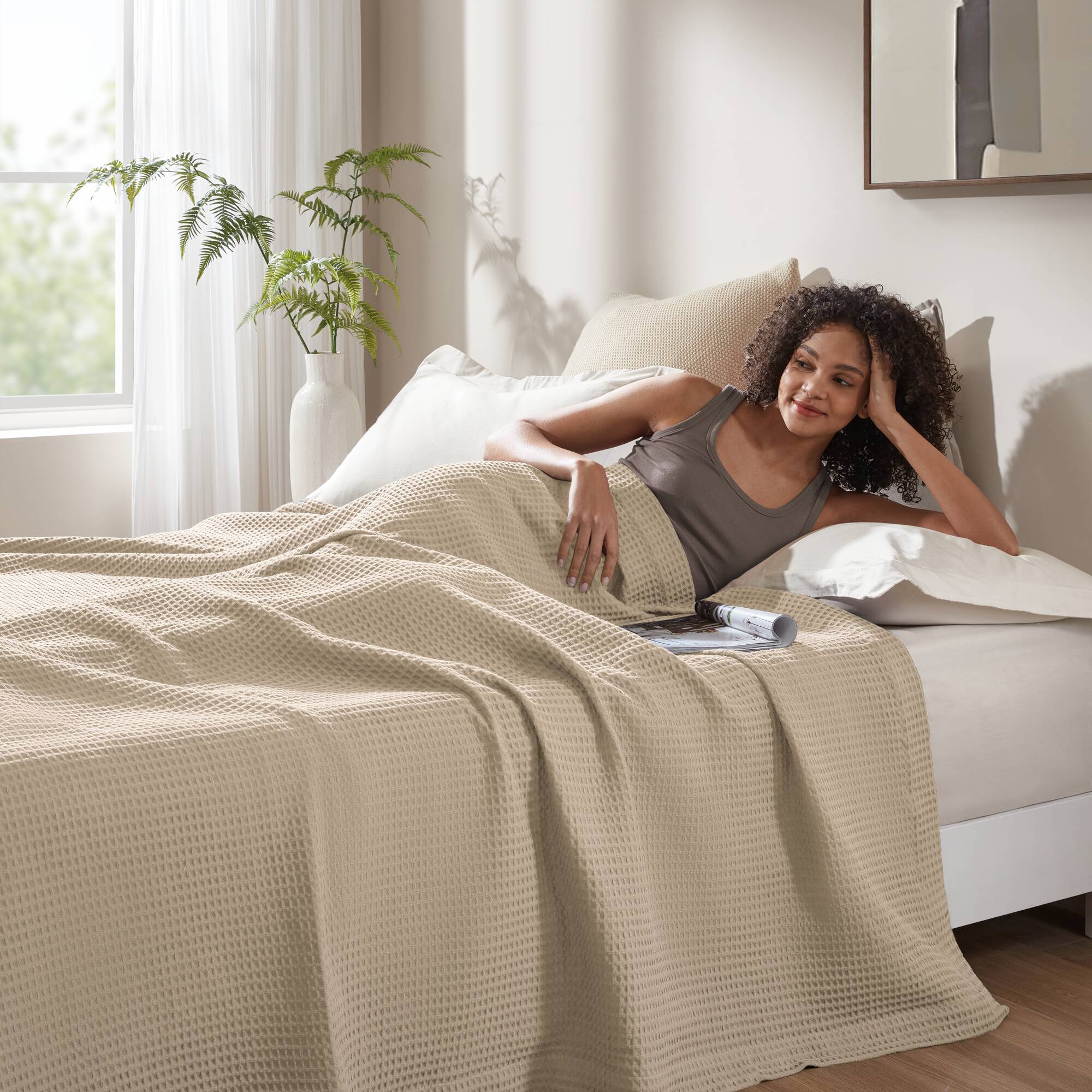 Waffle Weave Cotton Blanket - Image 32