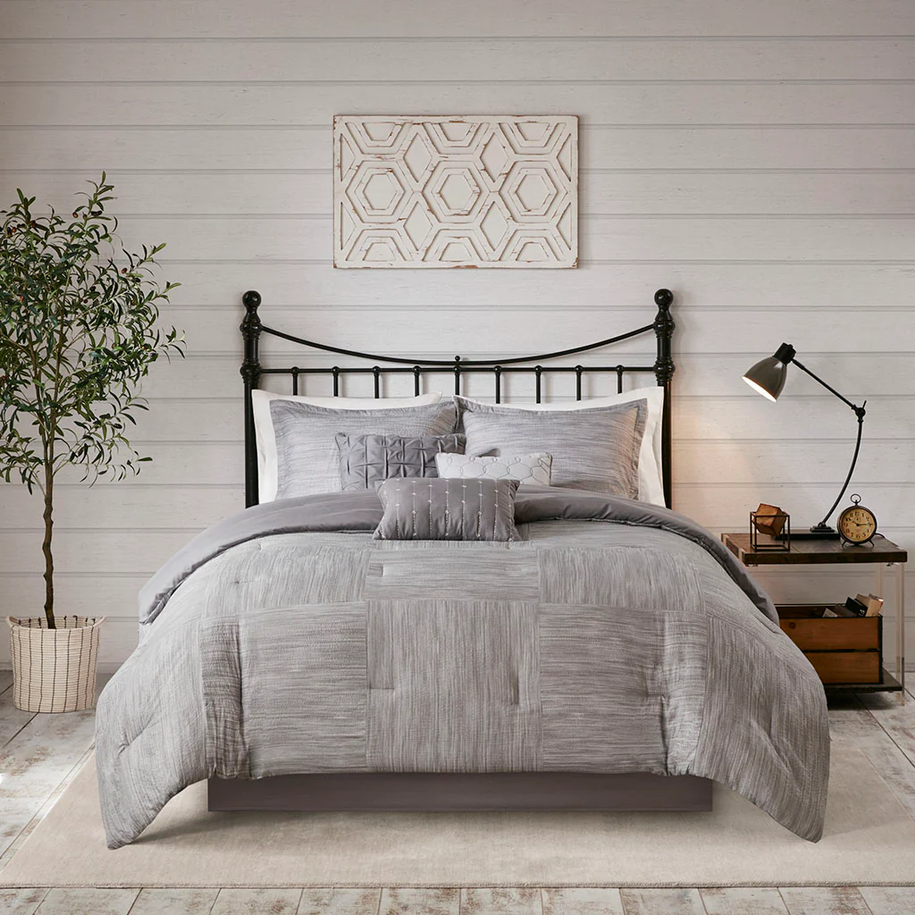 Walter 7-Piece Printed Seersucker Comforter Set - Image 10