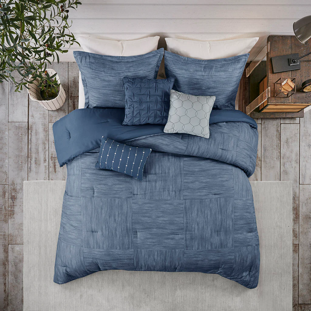 Walter 7-Piece Printed Seersucker Comforter Set - Image 11