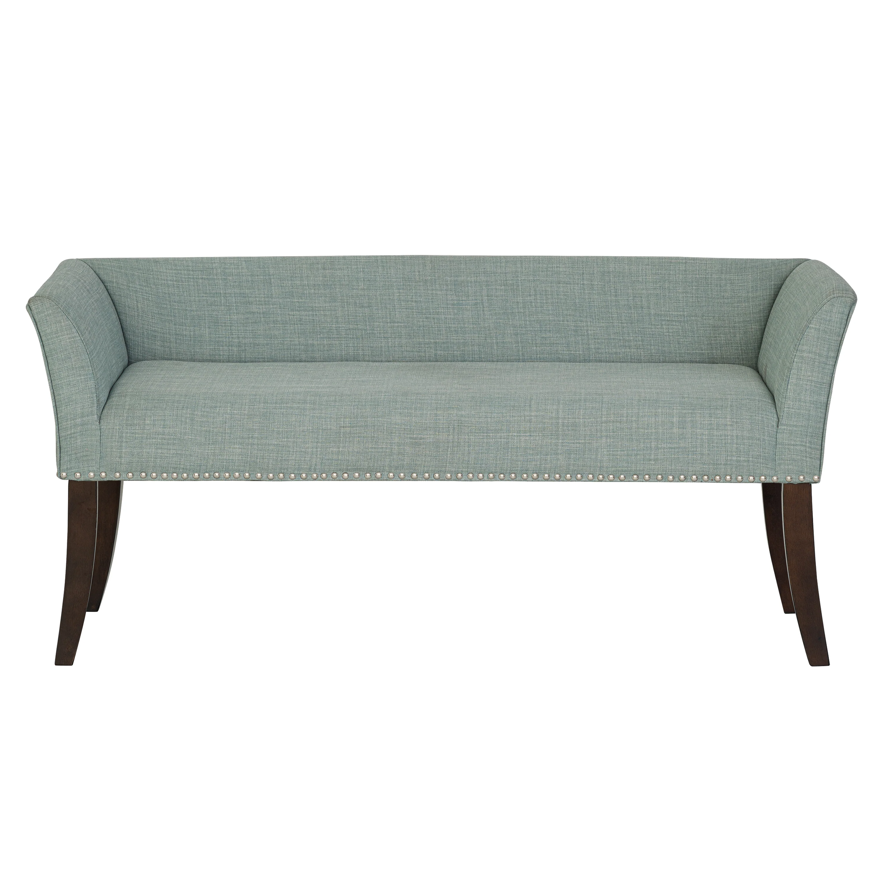Welburn 49.5" Upholstered Bench with Back & Wood Legs - Image 15