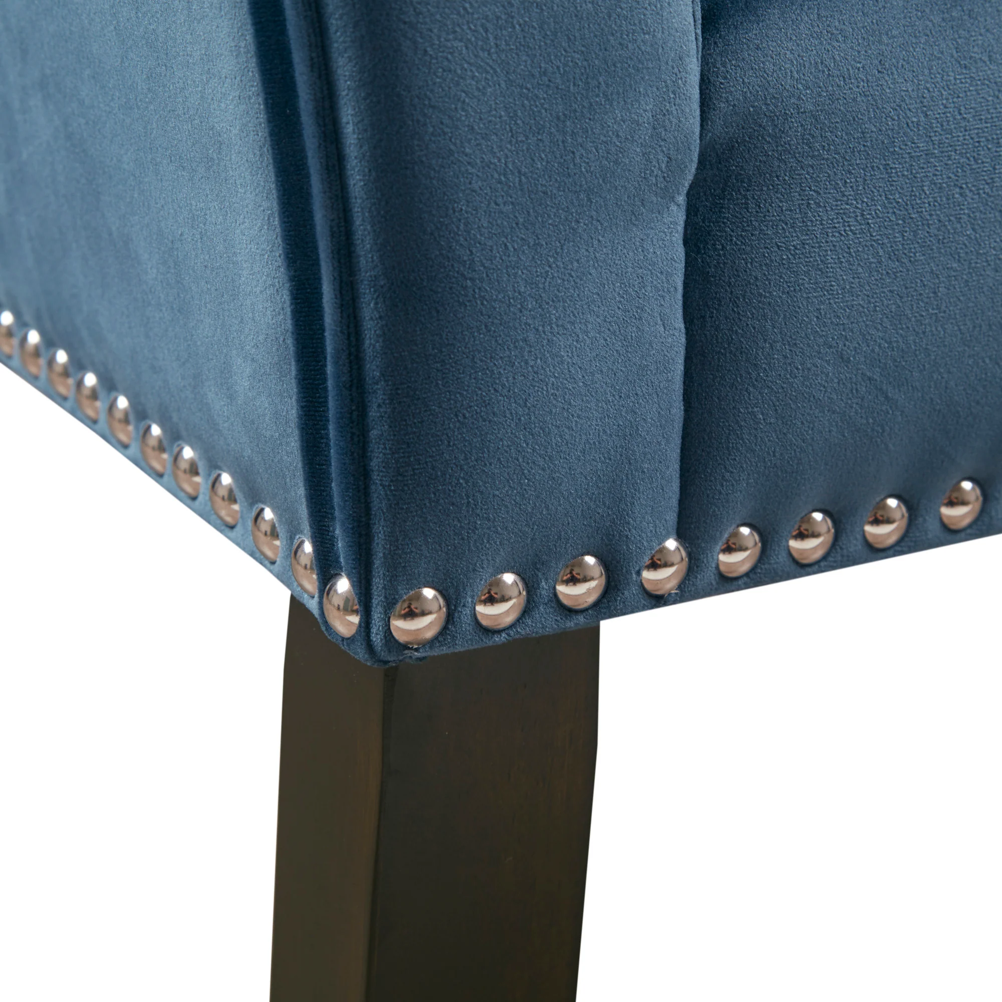 Welburn 49.5" Upholstered Bench with Back & Wood Legs - Image 35