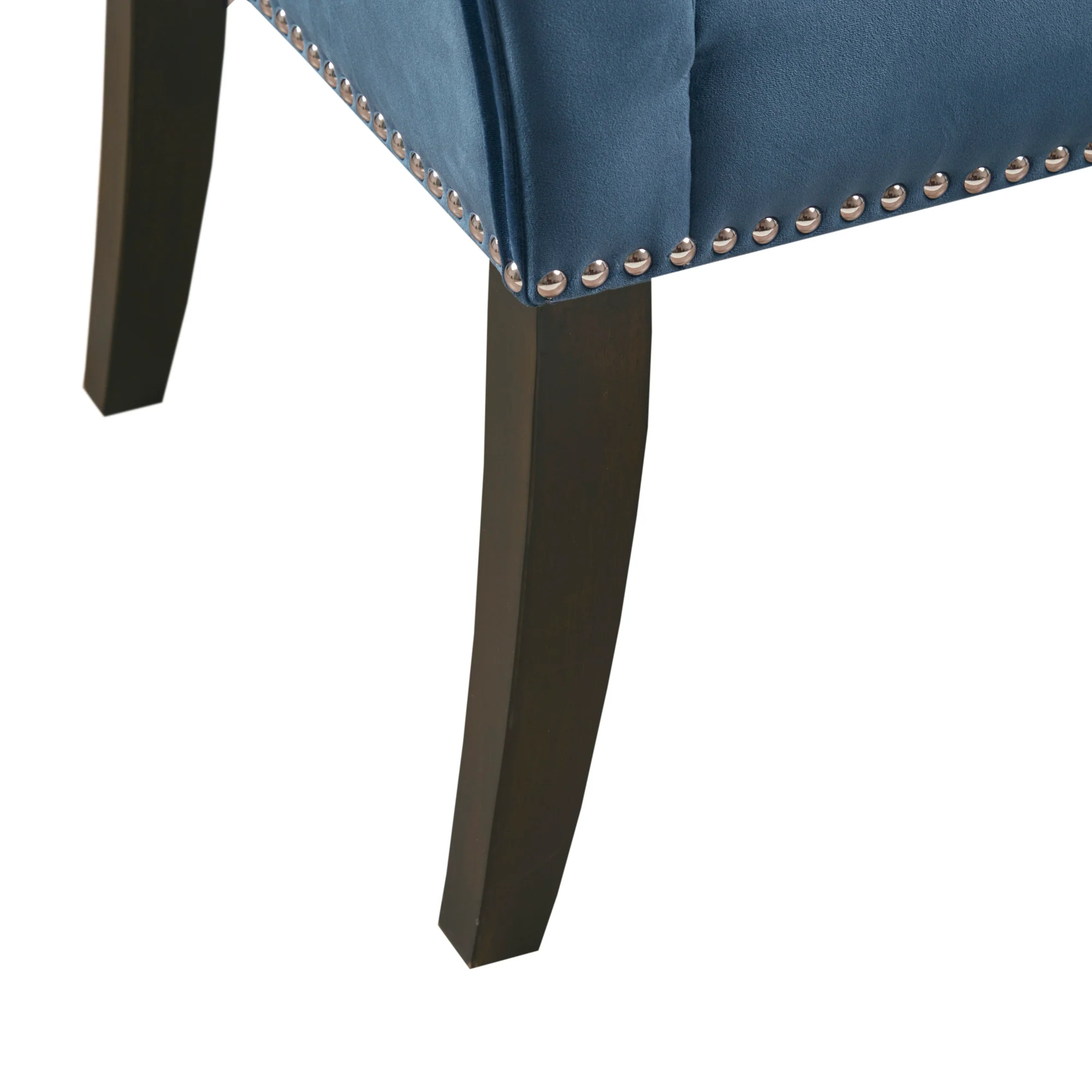Welburn 49.5" Upholstered Bench with Back & Wood Legs - Image 37