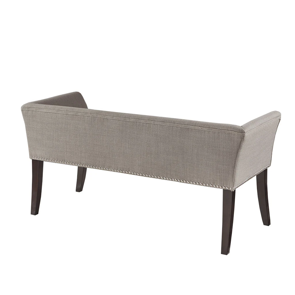 Welburn 49.5" Upholstered Bench with Back & Wood Legs - Image 63