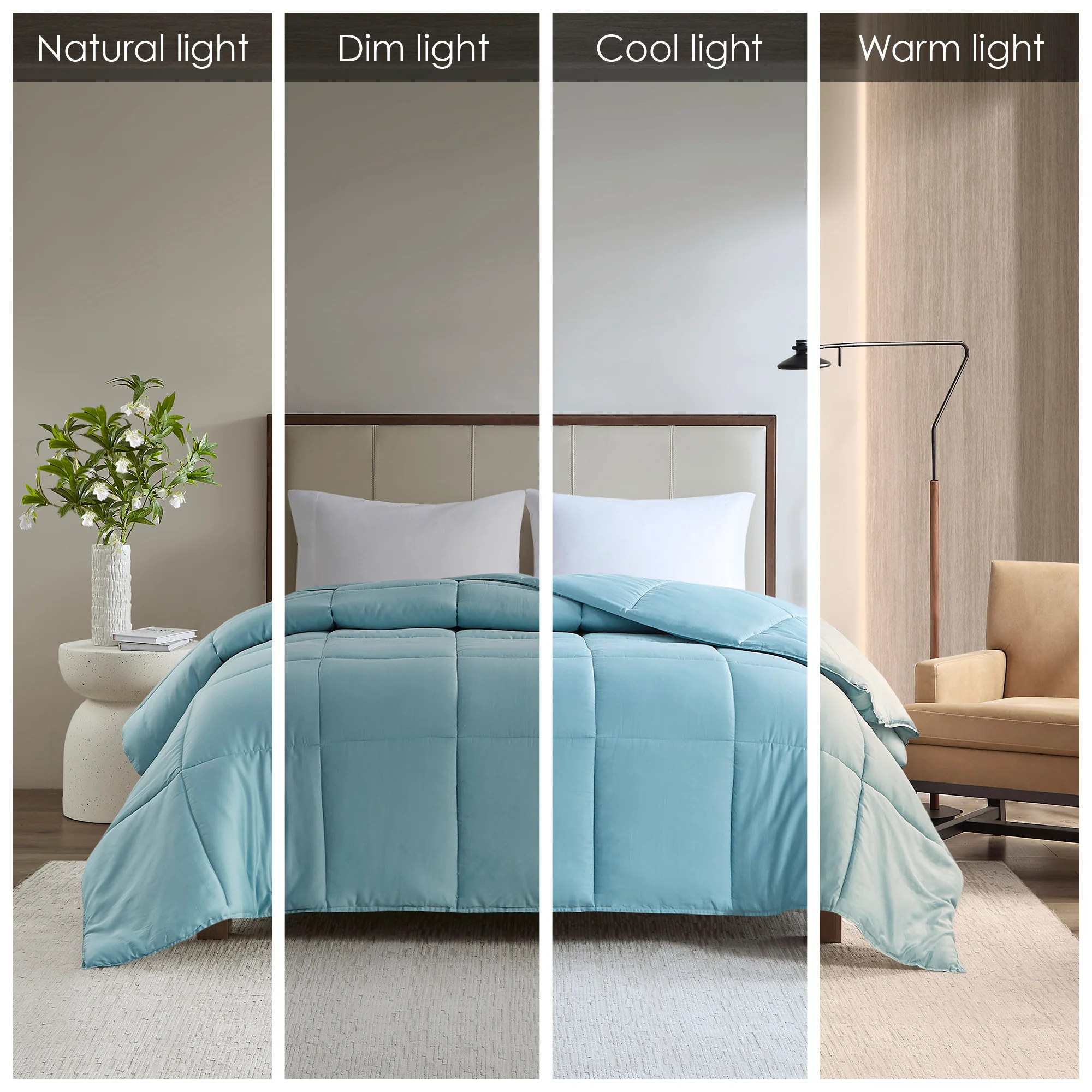 Winfield 300 Thread Count Cotton Shell Luxury Down Alternative Comforter - Image 48