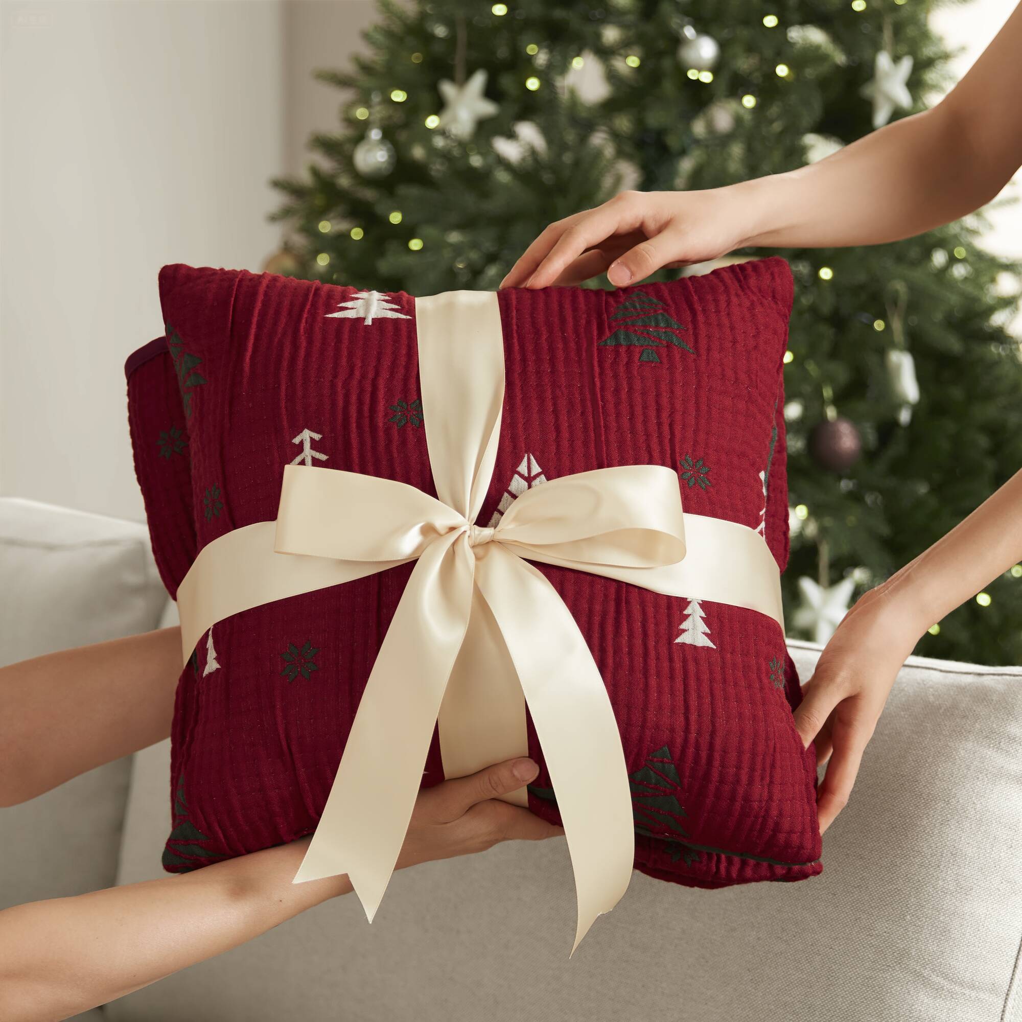 Winter Reversible Christmas Throw Set - Image 9