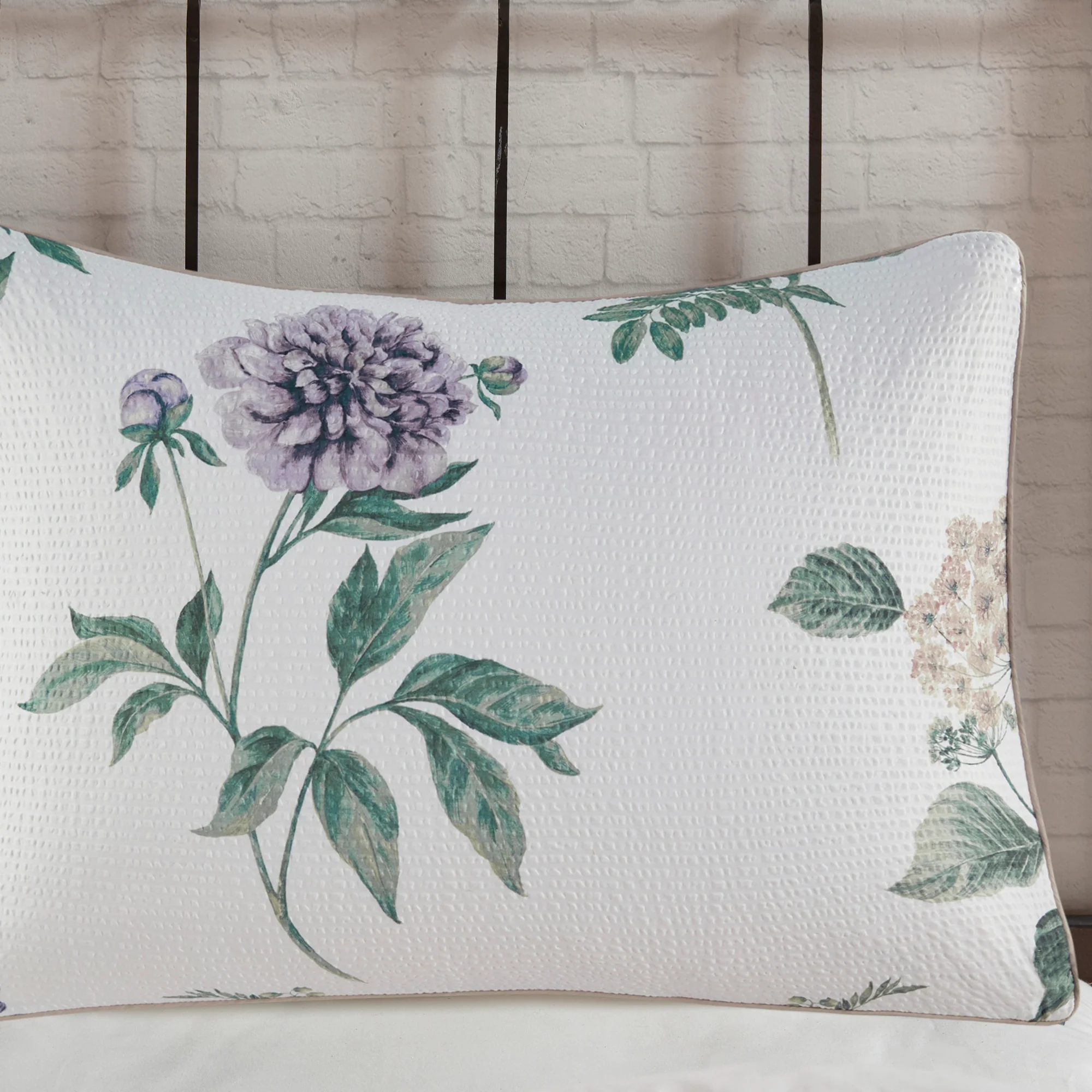 Zennia 7-Piece Printed Seersucker Comforter Set with Throw Blanket - Image 14