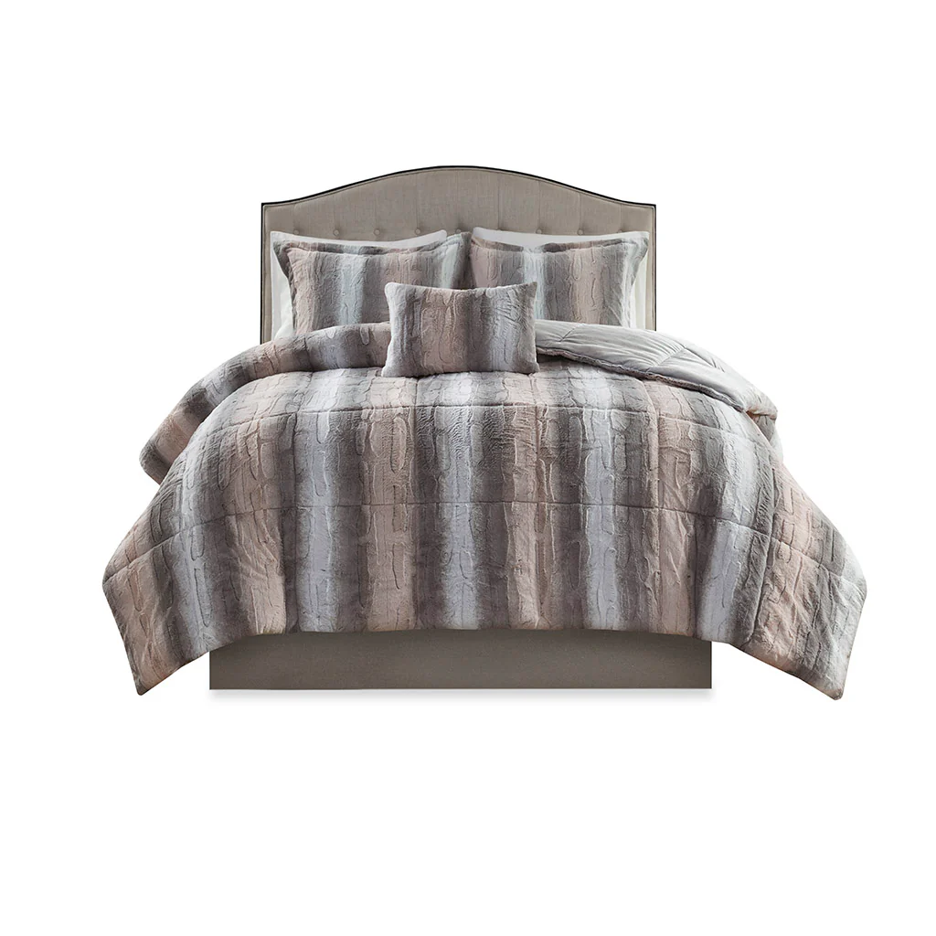 Zuri 4-Piece Faux Fur Comforter Set - Image 38