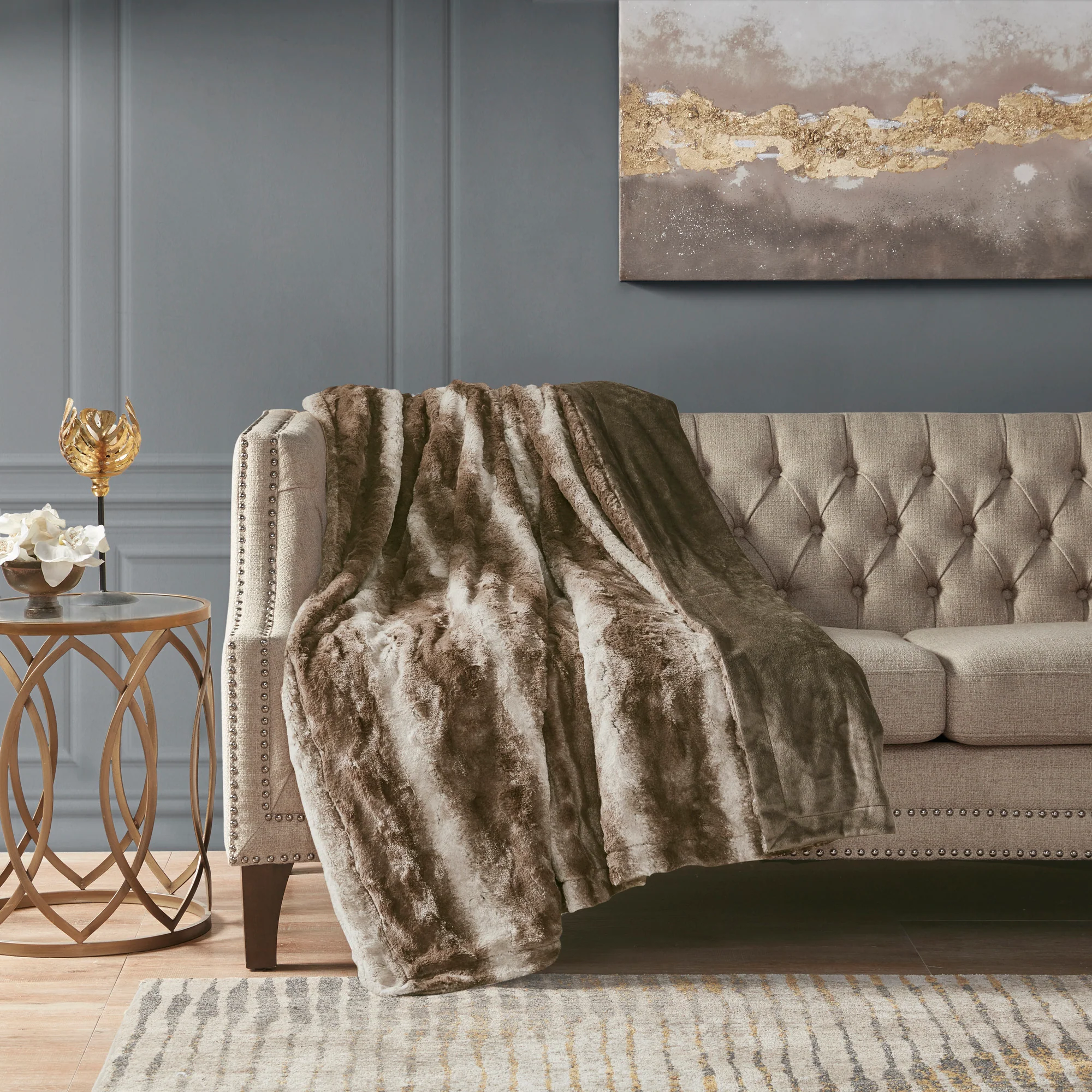 Zuri Faux Fur Throw - Image 7