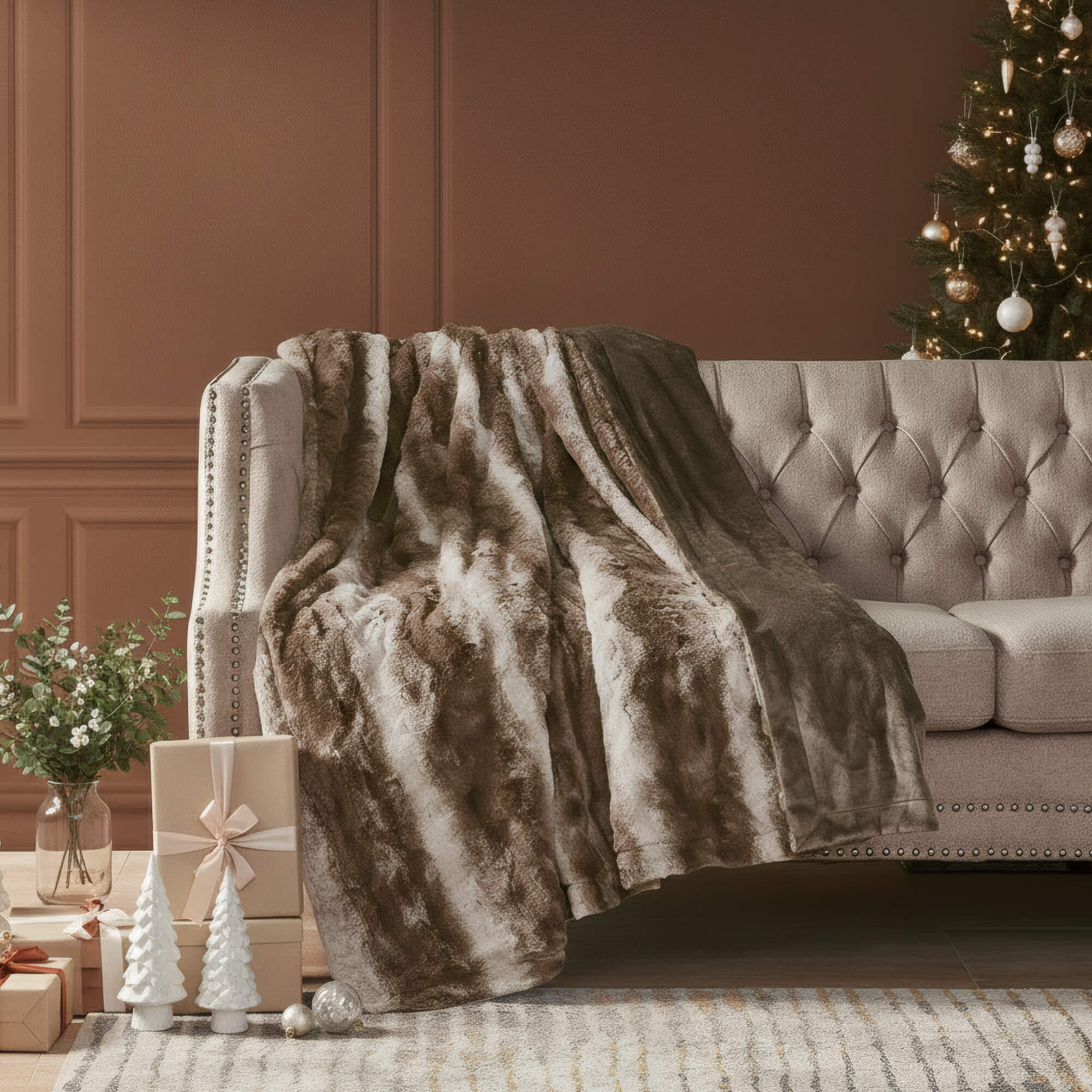 Zuri Oversized Faux Fur Throw - Image 2